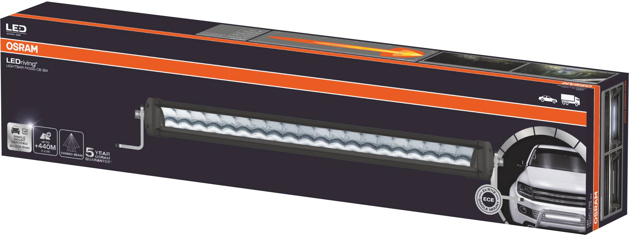 OSRAM Fernscheinwerfer LEDDL104-CB SM LEDriving LIGHTBAR FX500-CB SM LED vorne (B x H x T) 564 x 77 x 93.5 mm Schwarz-4