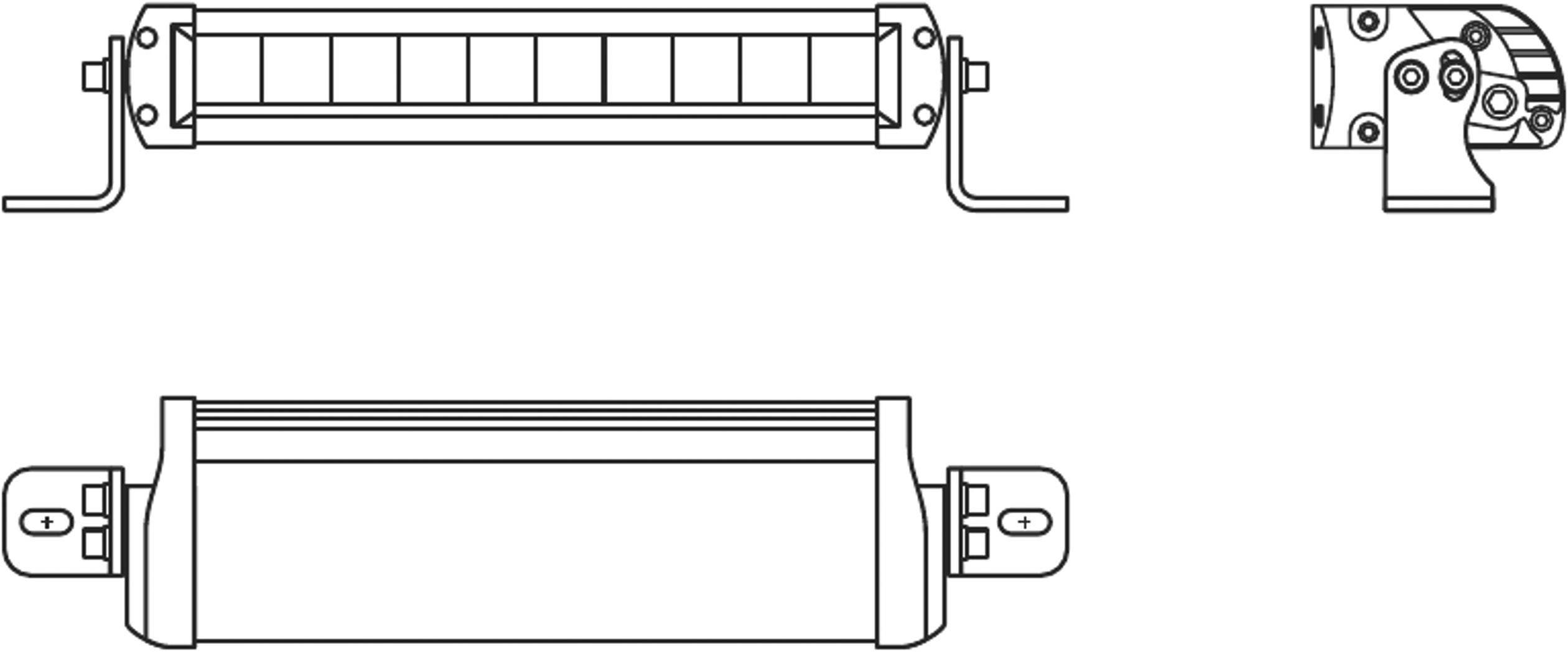 OSRAM Fernscheinwerfer LEDDL103-SP LEDriving LIGHTBAR FX250-SP LED vorne (B x H x T) 309 x 77 x 93.5 mm Schwarz-1