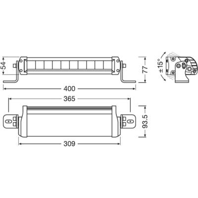 OSRAM Fernscheinwerfer LEDDL103-SP LEDriving LIGHTBAR FX250-SP LED vorne (B x H x T) 309 x 77 x 93.5 mm Schwarz-2