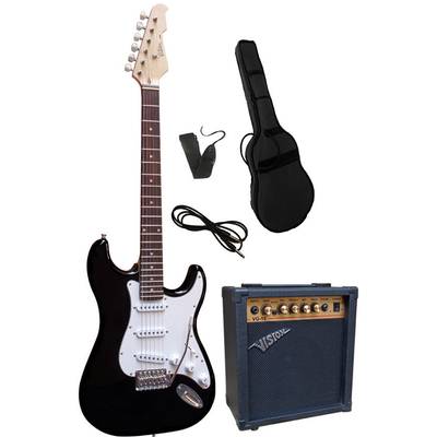 Vision Guitar VG 15 E-Gitarren-Set  Schwarz inkl. Tasche, inkl. Verstärker