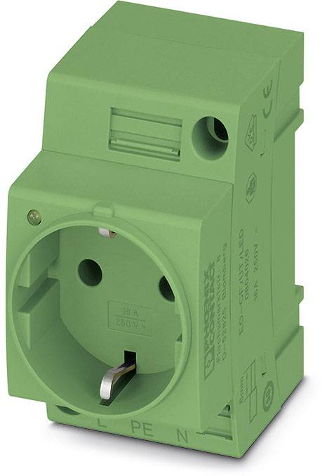 Phoenix Contact EO-CF/UT/LED/GN Schakelkastcontactdoos Groen 1 stuk(s) afbeelding