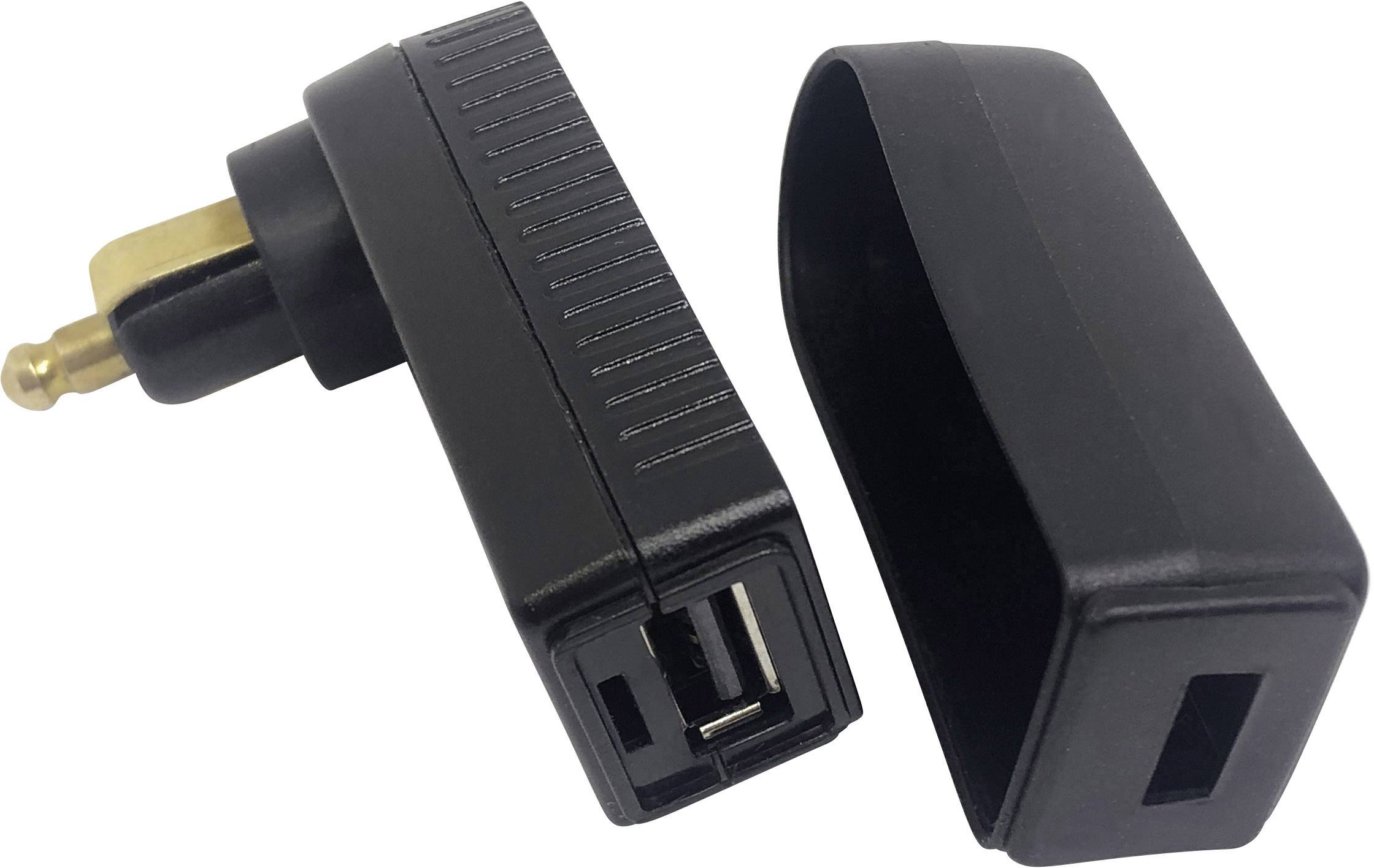 Adapter: schwarzer Stereo-Klinkenstecker mit abnehmbarem Schutzkappe, für Audiosignale wandeln oder übertragen.