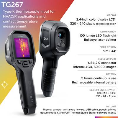 FLIR TG267 Wärmebildkamera -25 bis +380 °C 160 x 120 Pixel 8.7 Hz MSX®-5