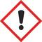 Ein rotes Rautensymbol mit einem schwarzen Ausrufezeichen in der Mitte, das vor einer allgemeinen Gefahr oder einer Warnung hinweist.
