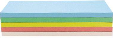 MAGNETOPLAN Moderationskarten Rechteck, selbstklebend farbig sortiert in:: rosa, grün, gelb, weiß un