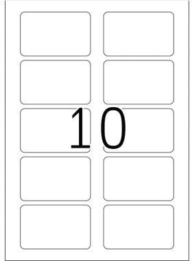 Bingo-Karte mit einer Spalte und fünf Zeilen leerer Felder, mittig steht die Zahl '10' in einem der Felder.