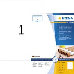 Image of Herma 4379 Etiketten (A4) 210 x 297 mm Papier, wetterfest Weiß 100 St. Extra stark haftend Wetterfeste Etiketten