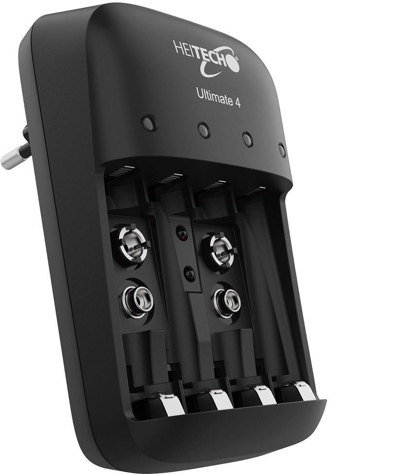 Heitech Ultimate 4 NiMH, NiCd 9 V Block, Micro (AAA), Mignon ANSMANN LADEGERÄT BASIC 4 Plus für Mignon AA, Micro AAA, 9V