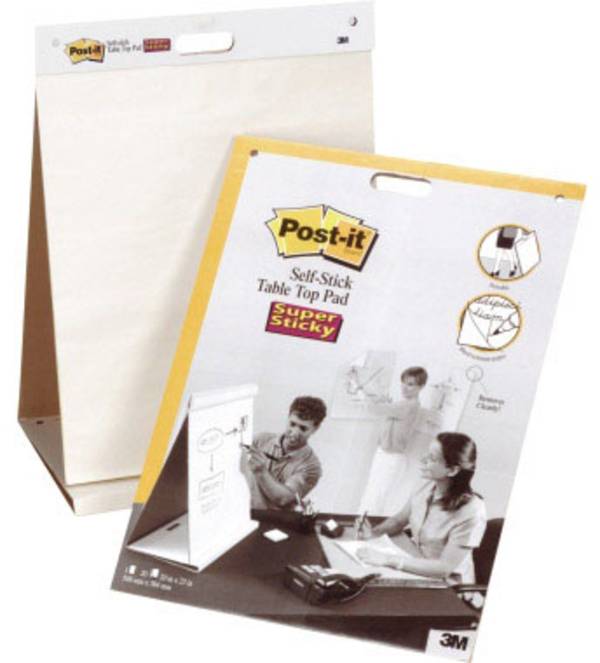 Post-it Super Sticky Meeting Chart Flipchartblock Anzahl der Blätter: 20 blanko 508 mm x 584 mm  Weiß
