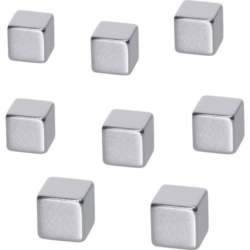 Sigel Neodym Magnet B3101 (B x H x T) 10 x 10 x 10 mm Würfel Silber 8 St. B3101