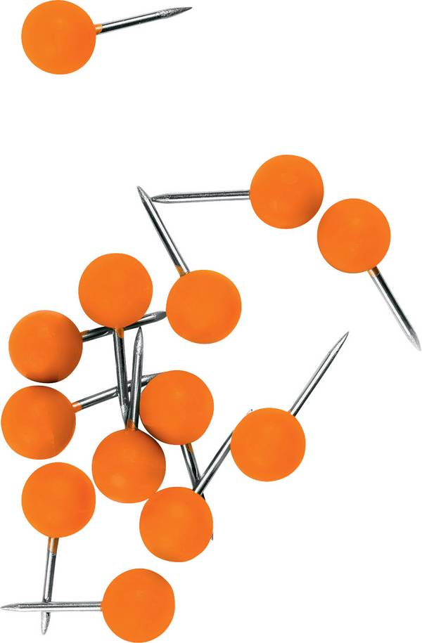 Pinnwandnadel orange 100 St./Pack.