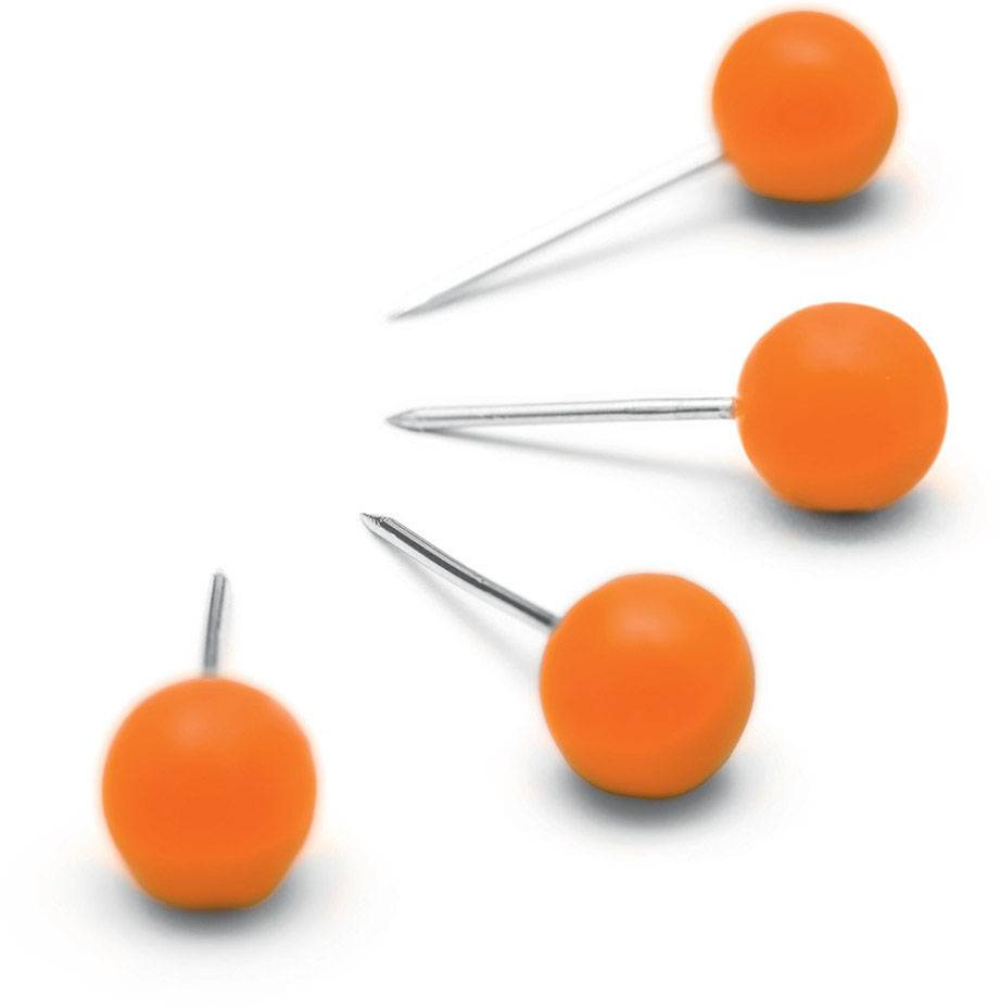 Pinnwandnadel orange 100 St./Pack.-1