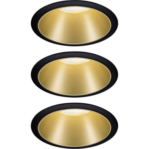 Thumbnail - Paulmann Cole Coin 93404 Einbauleuchte 3er Set 2021 Energieeffizienzklasse: n.rel 6 W Warmweiß Schwarz, Gold