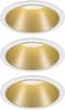 Paulmann 93406 Cole Coin Einbauleuchte 3er Set LED LED 6.50 W Weiß, Gold