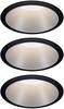 Paulmann 93408 Cole Coin Einbauleuchte 3er Set LED LED 18 W Schwarz, Silber