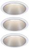 Paulmann 93410 Cole Coin Einbauleuchte 3er Set LED 6 W Weiß, Silber
