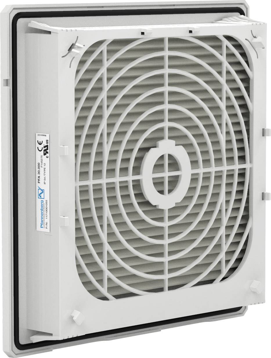 Ein weißes rechteckiges Lüftungsgitter mit ovalem Muster aus Kunststoff, montiert in einem Rahmen.