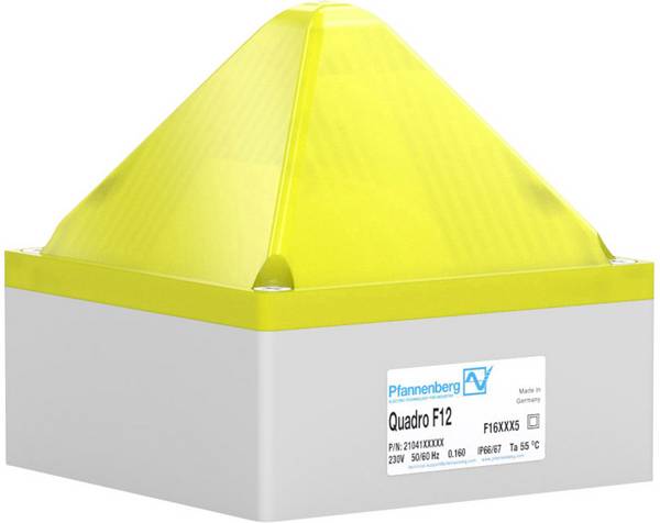 Pfannenberg Blitzleuchte QUADRO F12 230 AC YE 21041103000 Gelb Gelb 230 V/AC