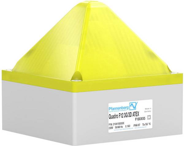 Pfannenberg Blitzleuchte QUADRO F12 -3G/3D 24 DC YE 21041803008 Gelb Gelb 24 V/DC