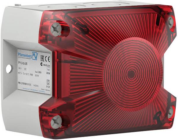 Pfannenberg Blitzleuchte PY X-S-05 24 DC RD 7035 21510805055 Rot Rot 24 V/DC