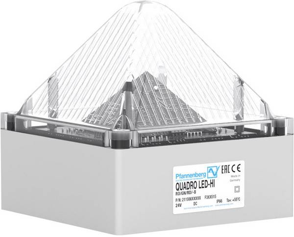 Pfannenberg Signalleuchte  QUADRO LED HI 90-253 AC CL 21108641000 Klar Klar Blitzlicht, Blinklicht, Dauerlicht 230 V/AC
