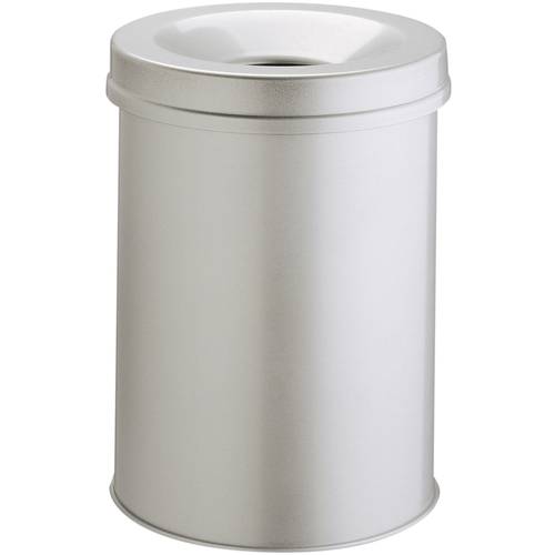 Durable Papierkorb Safe, Durable, Stahl, grau, 15 Liter, selbstverlöschend mit Flammen 330510 Papierkorb 15 l (Ø x H) 26...