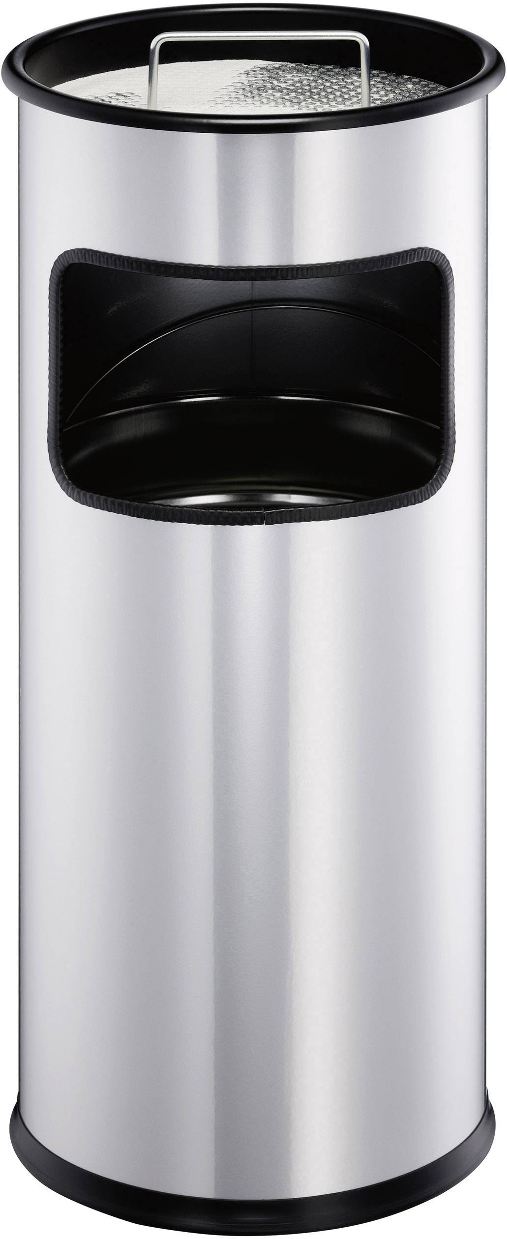 Durable DURABLE - Asch-/Mülleimer - rund - 17 L - Metall 333023 Papierkorb 17 l Metall (Ø x H) 260 mm x 620 mm Schwarz I