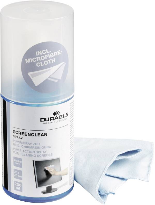 Durable  Bildschirmreiniger 200 ml inkl. Reinigungstuch SCREENCLEAN 582300 1 Set