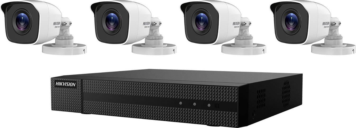 HiWatch HWK-T4142BH-MP 301501245 Analog, AHD, HD-CVI, HD-TVI Überwachungskamera-Set 4-Kanal mit 4 Kameras 1920 x 1080