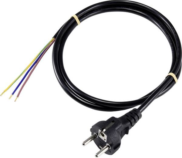 Sygonix SY-5043490 Strom Anschlusskabel  Schwarz 1.50 m