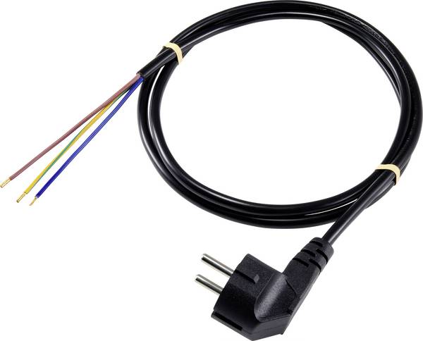 Sygonix SY-5043474 Strom Anschlusskabel  Schwarz 3.00 m