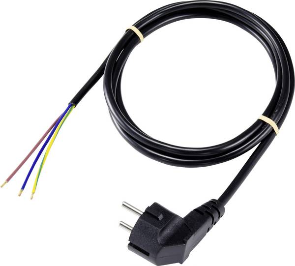 Sygonix SY-5043478 Strom Anschlusskabel  Schwarz 2.00 m