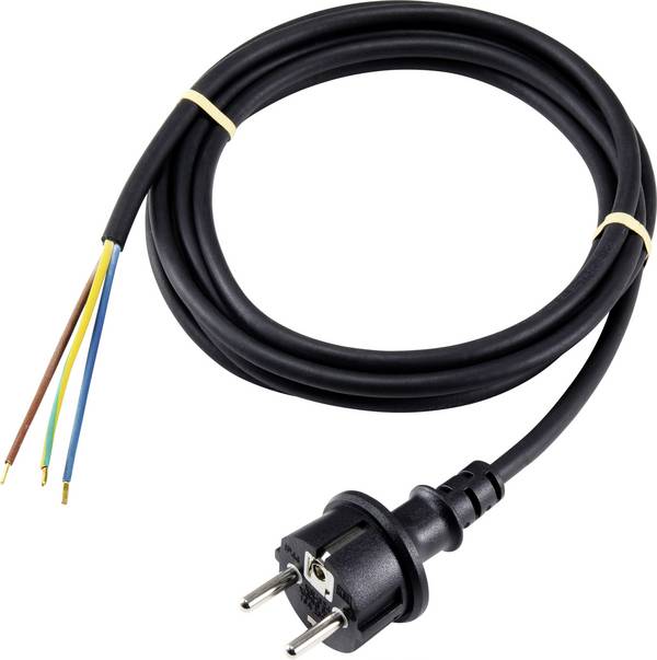 Sygonix SY-5043464 Strom Anschlusskabel Schwarz 3.00 m