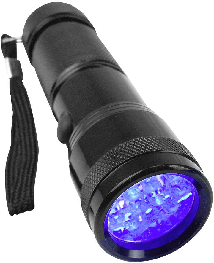 BERGER & SCHRÖTER UV 395-400 nm UV-LED Taschenlampe mit Handschlaufe batteriebetrieben 95 g