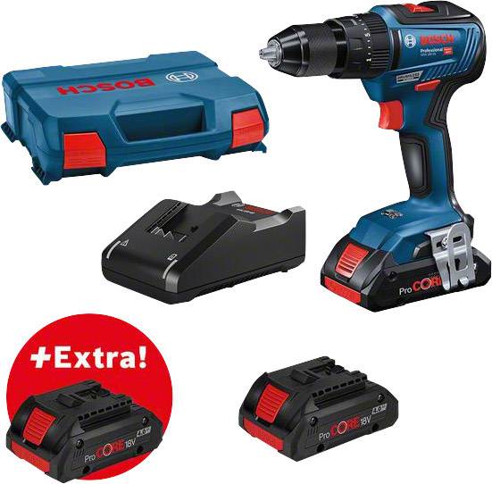 Bosch Professional GSB 18V-55 Akku-Bohrschrauber 18 V 4 Ah Li-Ion Inkl ...