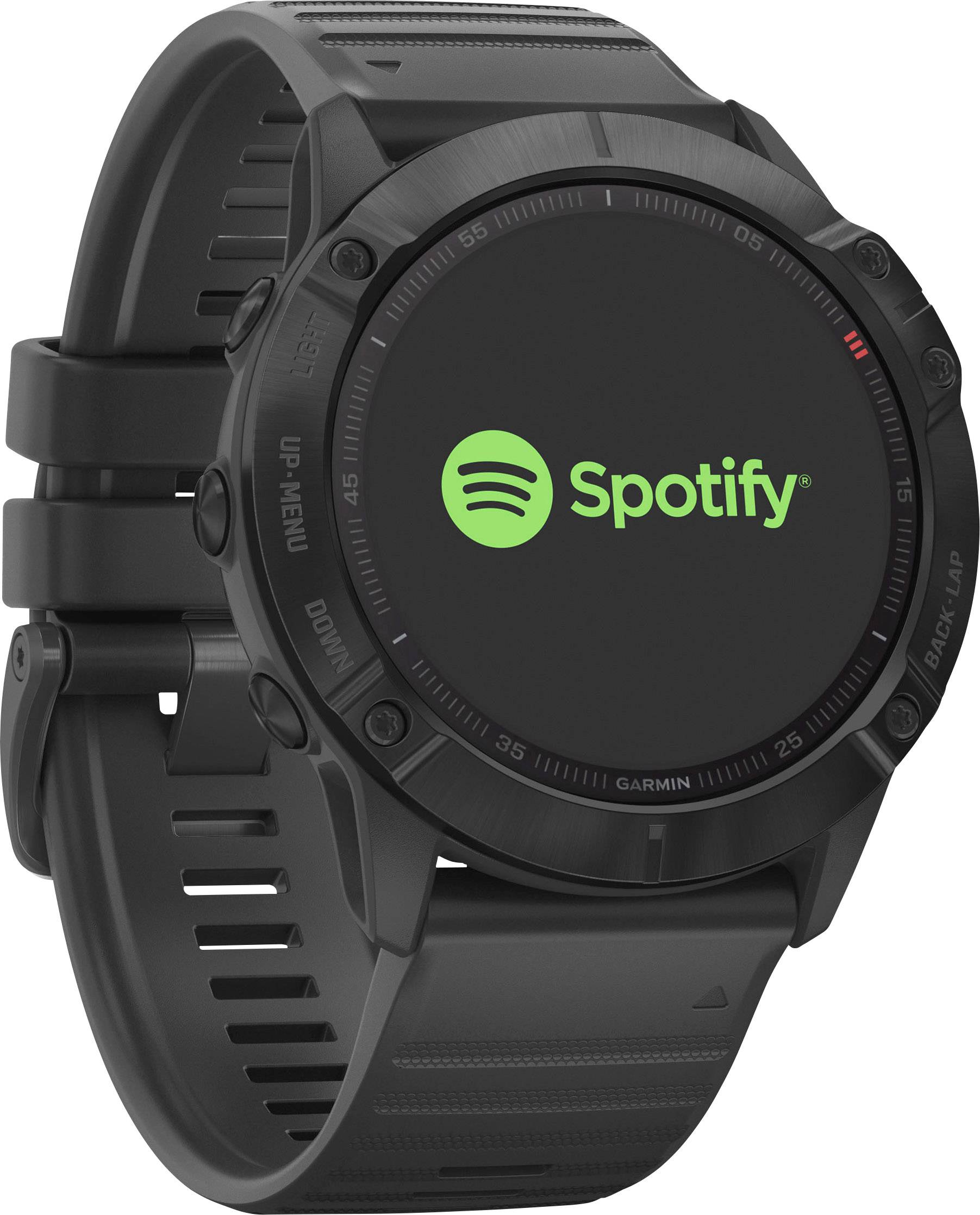 Garmin fenix 6X Pro - Schwarz - Sportuhr mit Band - Silikon - schwarz - Anzeige-2