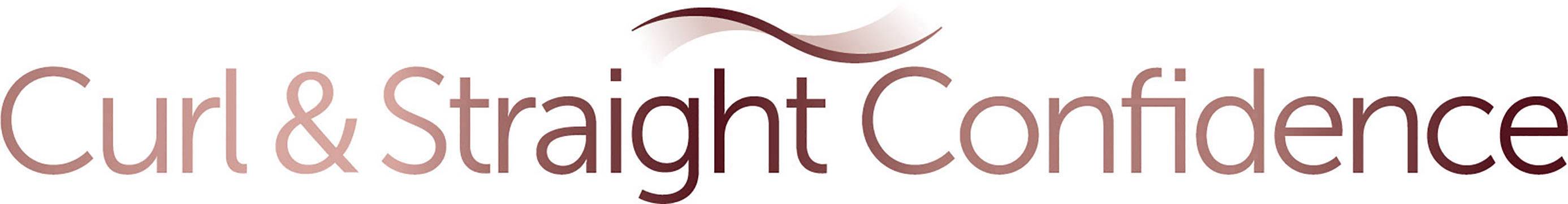 Das Bild zeigt den Schriftzug 'Curl & Straight Confidence' in stilisierter Schrift mit elegantem Schwung über den Buchstaben.