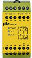 PILZ PNOZ X3 230VAC 24VDC 3n/o 1n/c 1so Veiligheidsschakelapparaat Voedingsspanning (num): 230 V/AC 3x NO, 1x NC (b x h x d) 45 x 87 x 121 mm 1 stuk(s) afbeelding