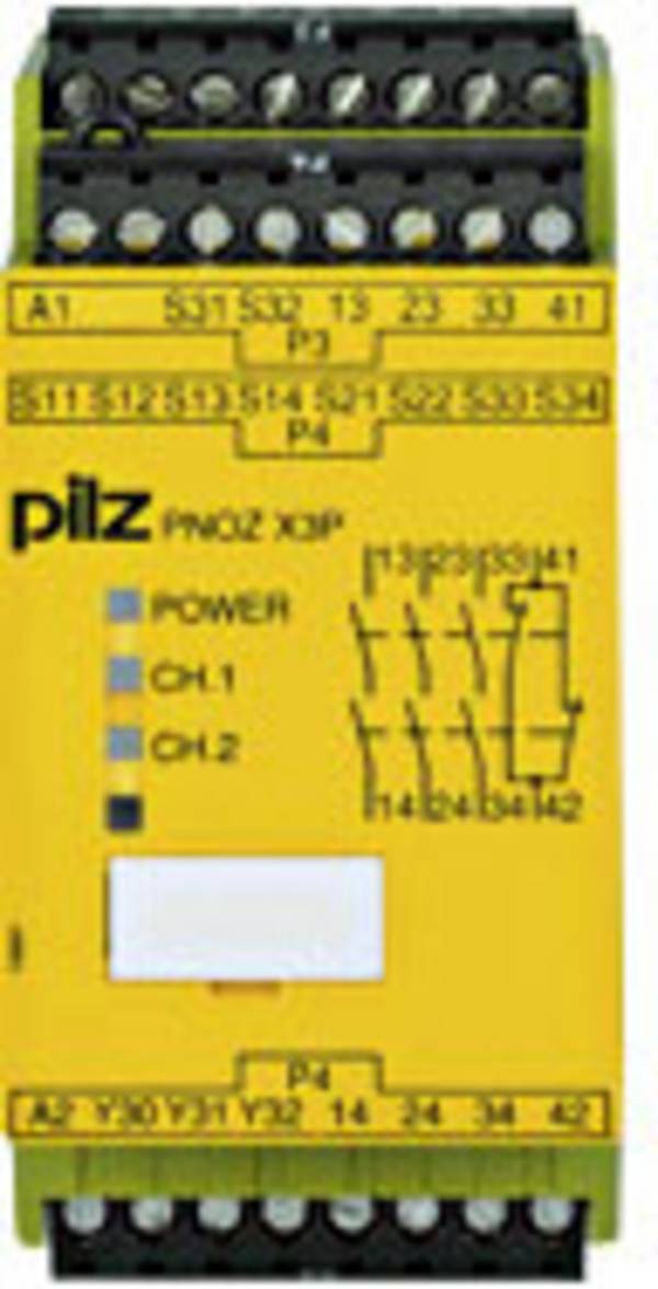 Sicherheitsschaltgerät PNOZ X3P 24VDC 24VAC 3n/o 1n/c 1so PILZ Betriebsspannung: 24 V DC/AC 3 Schließer, 1 Öffner (B x H x T) 45 x 94 x 121 mm 1 St.