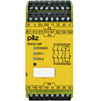 Sicherheitsschaltgerät PNOZ X3P 24-240VACDC 3n/o 1n/c 1so PILZ 3 Schließer, 1 Öffner (B x H x T) 45 x 94 x 121 mm 1 St.