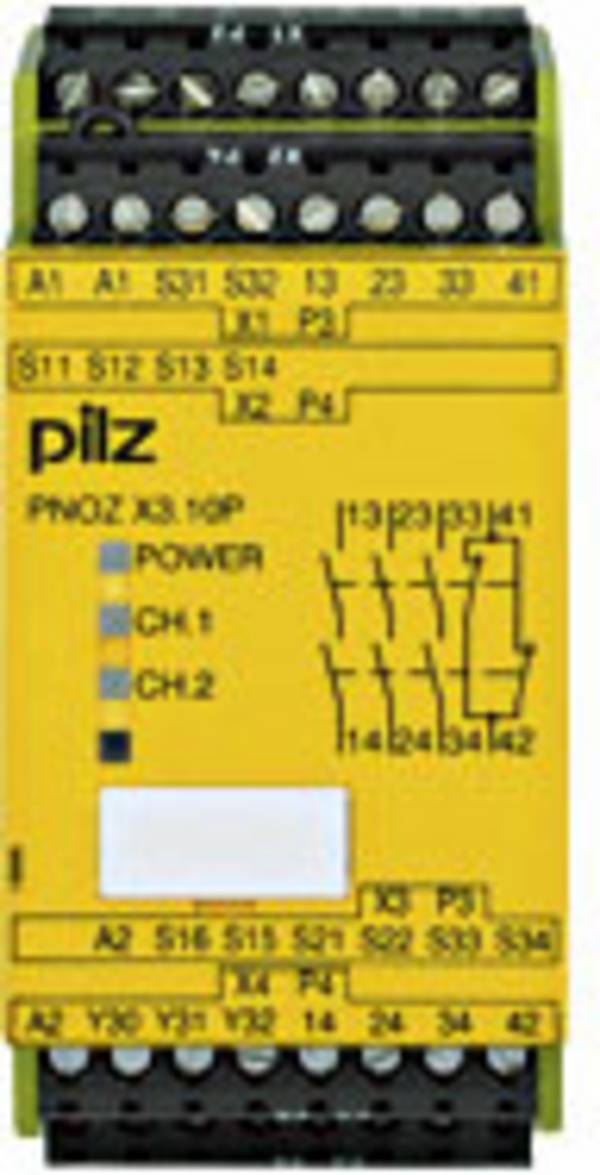 Sicherheitsschaltgerät PNOZ X3.10P 24VACDC 3n/o 1n/c 1so PILZ Betriebsspannung: 24 V DC/AC 3 Schließer, 1 Öffner (B x H x T) 45 x 94 x 121 mm 1 St.