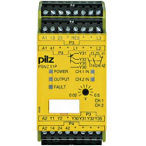 Sicherheitsschaltgerät PSWZ X1P 0,5V /24-240VACDC 2n/o 1n/c 2so PILZ 2 Schließer, 1 Öffner (B x H x T) 45 x 94 x 121 mm ...