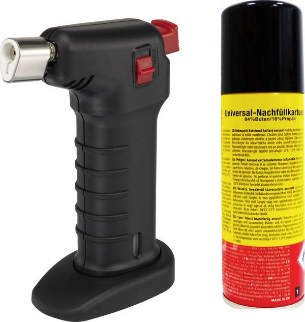 TOOLCRAFT FT-300 Gasbrenner 1300 °C 45 min inkl. Gasflasche, inkl. Piezozünder 1 St.