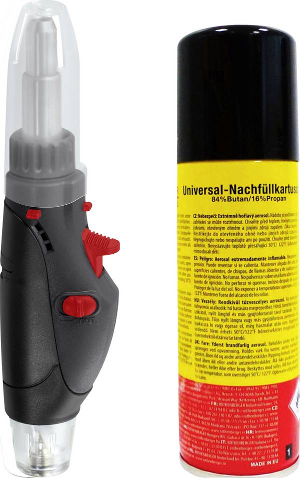 TOOLCRAFT Gaslötkolben 1300 °C inkl. Lötspitze, inkl. Gasflasche 1 St.