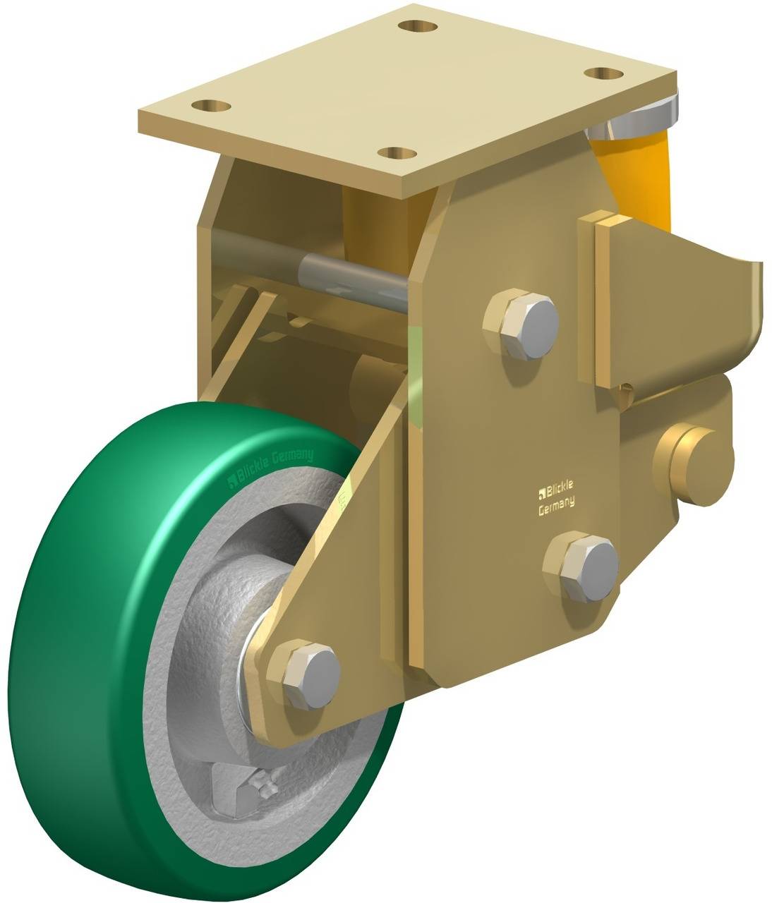 Blickle 755384 BSFE-GST 160K Bockrolle gefedert Rad-Durchmesser: 160 mm Tragfähigkeit (max.): 600 kg 1 St.