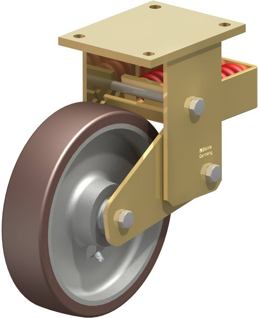 Blickle 755406 BSFN-GB 250K Bockrolle gefedert Rad-Durchmesser: 250 mm Tragfähigkeit (max.): 1500 kg 1 St.