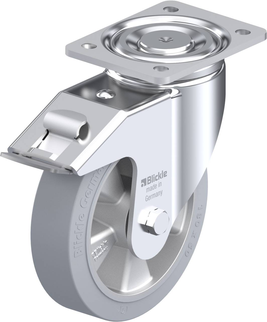 Blickle 749966 LH-ALEV 180K-FI-SG Lenkrolle mit Feststeller Rad-Durchmesser: 180 mm Tragfähigkeit (max.): 450 kg 1 St.