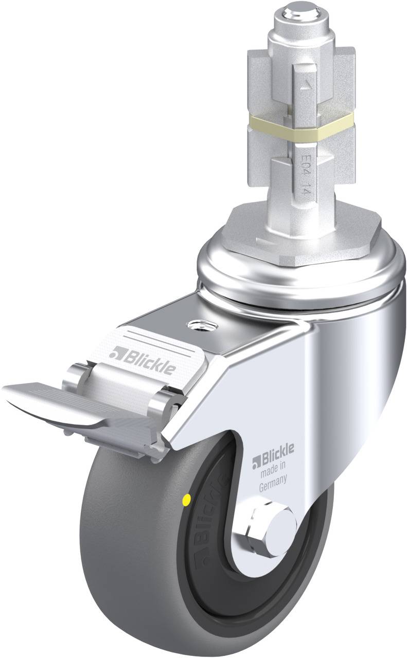 Blickle 750754 LKRA-TPA 80KF-11-FI-ELS-E14 Lenkrolle mit Feststeller Rad-Durchmesser: 80 mm Tragfähigkeit (max.): 65 kg ...