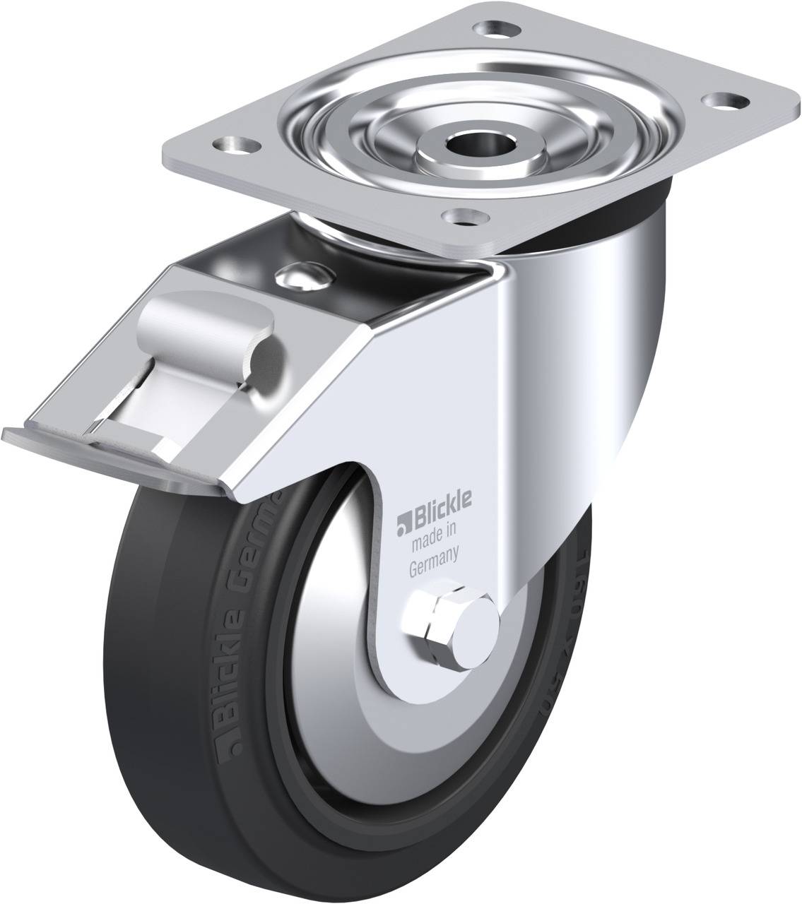 Blickle 850670 L-POEV 160XKA-FI-FA Lenkrolle mit Feststeller Rad-Durchmesser: 160 mm Tragfähigkeit (max.): 400 kg 1 St.