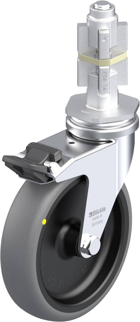 Blickle 751086 LRA-TPA 100G-FI-ELS-E04 Lenkrolle mit Feststeller Rad-Durchmesser: 100 mm Tragfähigkeit (max.): 60 kg 1 S...